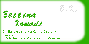 bettina komadi business card